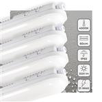 4 PACK - LED's Light Pro TL armatuur 60 cm – Geschikt voor binnen en buiten – 2500 lumen – IP65 wate
