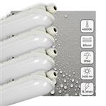 Vochtbestendig LED-armatuur 2400 lumen - 15W - Koelwit 4000K - 60cm - IP65 - IK08 - 4 stuks