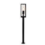 LED's Light LED Lantaarnpaal Tuinlamp met glazen ruiten - E27 fitting - IP44 - 80 cm - Zwart