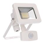 LED schijnwerper met bewegings- en daglichtsensor - 10W 1100 lumen - IP44 - wit