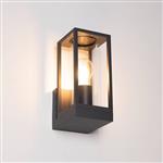 LED's Light LED Wandlamp met glazen ruiten - Rechthoek - E27 fitting - IP44 - Antraciet