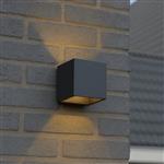 Lumo Cube Antraciet - Wandarmatuur zonder lichtbron - Excl 1xG9 - IP65