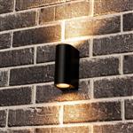 LED's Light LED Wandlamp buiten - Cilinder met 2 x GU10 fitting - Model Sapri - IP44 - Zwart