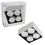 LED's Light Cube LED Plafondlamp - 4 lichtpunten - Draaibaar licht - Staal - 20 x 20 cm - Wit