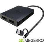 I-tec USB-A/USB-C Dual 4K/60 Hz DisplayPort Video Adapter