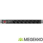 Lanberg PDU-PRO-07F-0200-BK energiedistributie 6 AC-uitgang(en) 1U Zwart