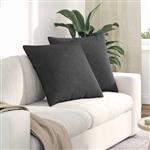 vidaXL Sofa Kussens 2 stuks Donkergrijs 80 x 80 cm Cordstof