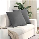 vidaXL Sofa Kussens 2 stuks Donkergrijs 60 x 60 cm Stof