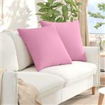 vidaXL Sofa Kussens 2 stuks Roze 60 x 60 cm Stof
