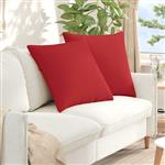 vidaXL Sofa Kussens 2 stuks Rood 60 x 60 cm Stof
