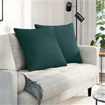 vidaXL Sofa Kussens 2 stuks Donkergroen 60 x 60 cm Stof