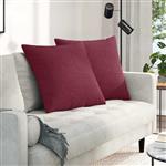 vidaXL Sofa Kussens 2 stuks Wijnrood 60 x 60 cm Stof