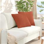 vidaXL Sofa Kussens 2 stuks Rood-oranje 50 x 50 cm Cordstof