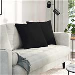 vidaXL Sofa Kussens 2 stuks Zwart 50 x 50 cm Stof