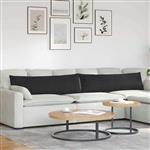 vidaXL Sofa Kussens 2 stuks Zwart 145 x 40 cm Stof