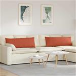 vidaXL Sofa Kussens 2 stuks Rood-oranje 120 x 40 cm Cordstof