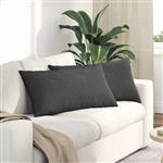 vidaXL Sofa Kussens 2 stuks Donkergrijs 80 x 40 cm Cordstof