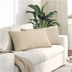 vidaXL Sofa Kussens 2 stuks Crème 80 x 40 cm Stof