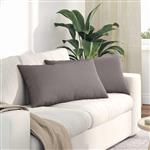 vidaXL Sofa Kussens 2 stuks Taupe 80 x 40 cm Stof