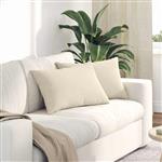 vidaXL Sofa Kussens 2 stuks Beige 60 x 40 cm Stof