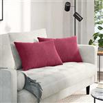 vidaXL Sofa Kussens 2 stuks Wijnrood 60 x 40 cm Cordstof
