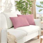 vidaXL Sofa Kussens 2 stuks Roze 60 x 40 cm Cordstof