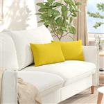 vidaXL Sofa Kussens 2 stuks Lichtgeel 50 x 30 cm Stof