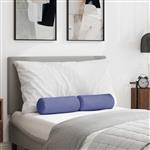 vidaXL Bolster Kussens 2 stuks Jeans Blauw Ø 15 x 40 cm Stof