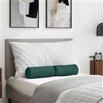 vidaXL Bolster Kussens 2 stuks Donkergroen Ø 15 x 40 cm Stof