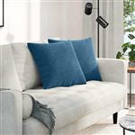 vidaXL Sofa Kussens 2 stuks Blauw 50 x 50 cm Cordstof