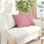 vidaXL Sofa Kussens 2 stuks Roze 45 x 45 cm Cordstof