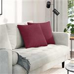vidaXL Sofa Kussens 2 stuks Wijnrood 45 x 45 cm Stof