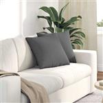 vidaXL Sofa Kussens 2 stuks Donkergrijs 45 x 45 cm Stof