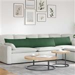 vidaXL Sofa Kussens 2 stuks Donkergroen 200 x 40 cm Cordstof