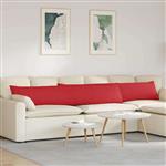 vidaXL Sofa Kussens 2 stuks Rood 200 x 40 cm Stof