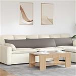 vidaXL Sofa Kussens 2 stuks Taupe 200 x 40 cm Stof
