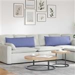 vidaXL Sofa Kussens 2 stuks Blauw 120 x 40 cm Stof