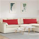 vidaXL Sofa Kussens 2 stuks Rood 120 x 40 cm Stof