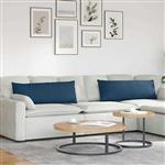 vidaXL Sofa Kussens 2 stuks Blauw 120 x 40 cm Stof