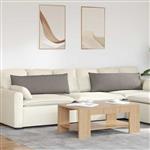 vidaXL Sofa Kussens 2 stuks Taupe 120 x 40 cm Stof
