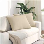vidaXL Sofa Kussens 2 stuks Crème 70 x 50 cm Stof