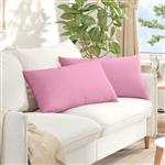 vidaXL Sofa Kussens 2 stuks Roze 80 x 40 cm Stof