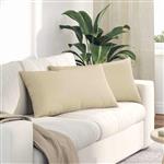 vidaXL Sofa Kussens 2 stuks Crème 80 x 40 cm Stof