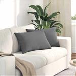 vidaXL Sofa Kussens 2 stuks Donkergrijs 60 x 40 cm Stof