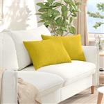 vidaXL Sofa Kussens 2 stuks Geel 60 x 40 cm Cordstof
