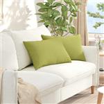vidaXL Sofa Kussens 2 stuks Lichtgroen 60 x 40 cm Stof