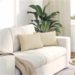 vidaXL Sofa Kussens 2 stuks Crème 50 x 30 cm Stof