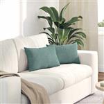 vidaXL Sofa Kussens 2 stuks Zeegroen 50 x 30 cm Cordstof