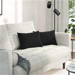 vidaXL Sofa Kussens 2 stuks Zwart 50 x 30 cm Cordstof