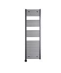 Electrische Wifi Radiator Sanicare HPW Carini 172x60 cm Gunmetal Met Thermostaat Zwart Linksonder